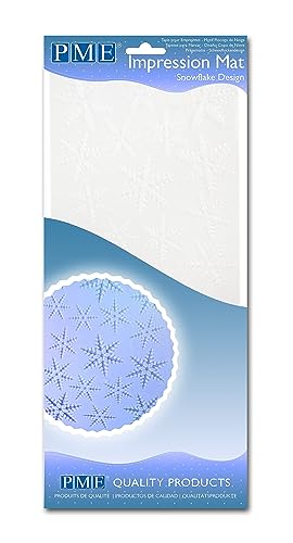 PME Abdruckmatte mit Schneeflockendesign, Kunststoff, Transparent, 15 x 1 x 30.5 cm von PME