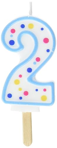 PME CA062 Kerze, Blau, Nummer 2, Kunststoff, Groß 6.3cm von PME