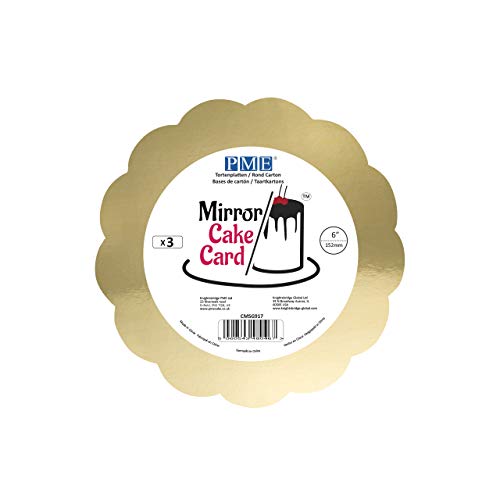 PME CMSG917 Mirror Cake Card, Scallop, Gold 6", Pack of 3 Kuchen Spiegel Karte, Karton PME CMSG917 Mirror Cake Card, Scallop, Gold 6", Pack of 3 Kuchen Spiegel Karte, Karton von PME