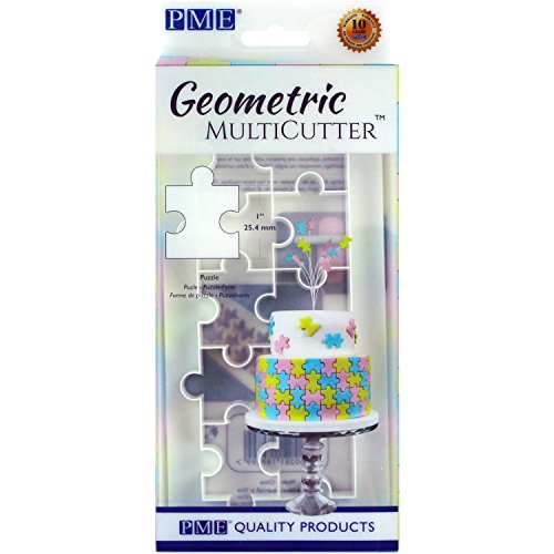 PME Geometric MultiCutter für Kuchendesign, geometrisch, Plastik, Weiß, Medium von PME