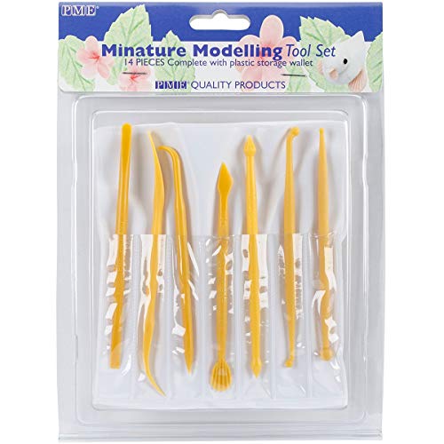 PME Miniaturmodellierwerkzeuge, Sortiment, Kunststoff, Gelb, 15 x 1 x 1 cm, 14-Einheiten PME Miniaturmodellierwerkzeuge, Sortiment, Kunststoff, Gelb, 15 x 1 x 1 cm, 14-Einheiten von PME
