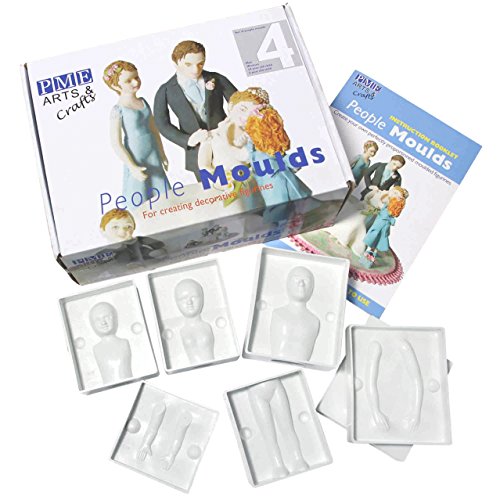 PME PM641 Gießformen für eine Familie von Vier Personen, Sortiment, 24-teilig, Kunststoff, Ivory, 24.5 x 9 x 18.5 cm von PME