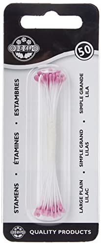 PME STAM04L Staubgefäße für Zuckerblumen, groß, schlicht, Kunststoff, Violett, 0.1 x 0.11 x 7.4 cm von PME