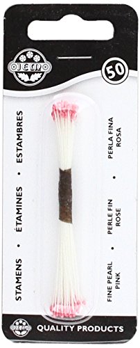 PME STAM20PI Staubgefäße für Zuckerblumen, fein, Kunststoff, Perlrosa, 0.1 x 0.11 x 7.4 cm von PME