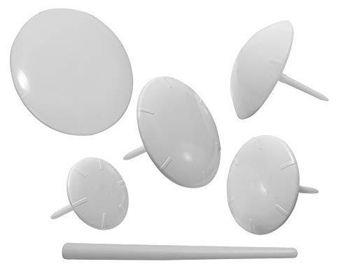 Rosennagel Set mit 5 + 1 Verlängerung Kunststoff, Weiß von PME