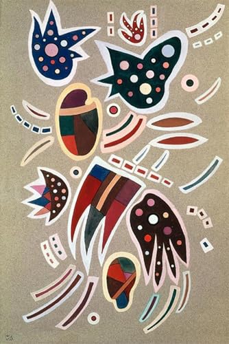PMEFGJDPE Bekannt Poster Kunstdrucke Porträts Wandkunst Gouache von Wassily Kandinsky Leinwand Ölgemälde für Heimtextilien 60x90cm von PMEFGJDPE