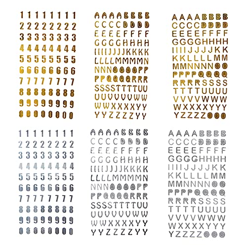Nummern Alphabet Aufkleber,6P Abziehen Aufkleber Buchstaben und Zahlen, runde Standardbuchstabenaufkleber, geeignet für DIY-Fotoalbum-Handydekoration-Tagebuchaufkleber Nummern Alphabet Aufkleber,6P Abziehen Aufkleber Buchstaben und Zahlen, runde Standardbuchstabenaufkleber, geeignet für DIY-Fotoalbum-Handydekoration-Tagebuchaufkleber von PMELCXD