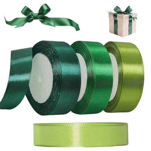 Satinband Bänder,Geschenkband Grün Weiss,Satinband Grün,Geschenkband Grün Breit, Vielseitiges Schleifenband-Set - 4 Grüntöne für DIY und Geschenkdekoration, ideal für alle Anlässe, 88m insgesamt Satinband Bänder,Geschenkband Grün Weiss,Satinband Grün,Geschenkband Grün Breit, Vielseitiges Schleifenband-Set - 4 Grüntöne für DIY und Geschenkdekoration, ideal für alle Anlässe, 88m insgesamt von PMELCXD