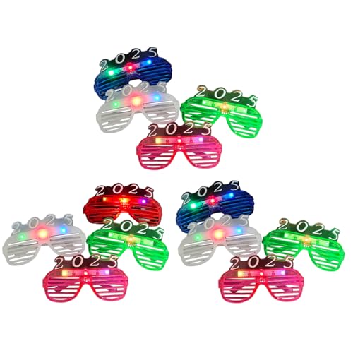 PMFACE 12 Stück Happy New Year of 2025 Brillen für Kinder Erwachsene Festival Requisiten Brillen Partyzubehör Leuchtendes Zubehör PMFACE 12 Stück Happy New Year of 2025 Brillen für Kinder Erwachsene Festival Requisiten Brillen Partyzubehör Leuchtendes Zubehör von PMFACE