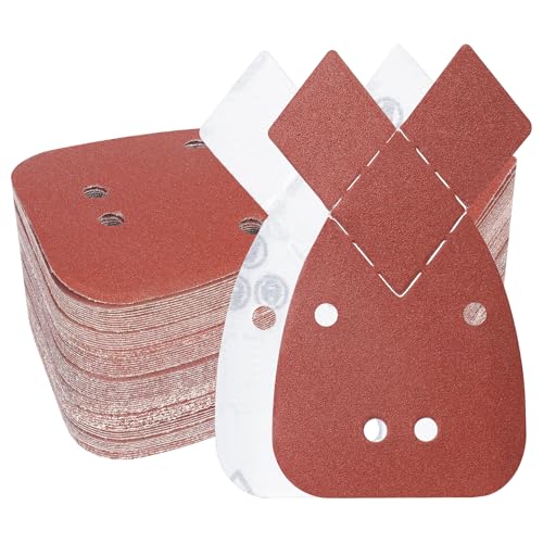 PMIQSA 100 Stück 100 Körnung Mouse Schleifpapier Maus Detail Schleifblätter 93x168mm Schleifdreiecke Klett für Black und Decker Detail Palm Sander PMIQSA 100 Stück 100 Körnung Mouse Schleifpapier Maus Detail Schleifblätter 93x168mm Schleifdreiecke Klett für Black und Decker Detail Palm Sander von PMIQSA