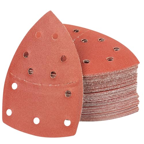 PMIQSA 100 Stück 120 Körnung Deltaschleifer Schleifpapier Klett Schleifdreiecke Schleifpads 152x105mm Multischleifer Schleifpapier für Holz Beton Metal Dreieckschleifer PMIQSA 100 Stück 120 Körnung Deltaschleifer Schleifpapier Klett Schleifdreiecke Schleifpads 152x105mm Multischleifer Schleifpapier für Holz Beton Metal Dreieckschleifer von PMIQSA