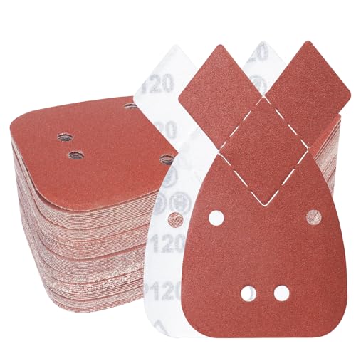 PMIQSA 100 Stück 120 Körnung Mouse Schleifpapier Maus Detail Schleifblätter 93x168mm Schleifdreiecke Klett für Black und Decker Detail Palm Sander PMIQSA 100 Stück 120 Körnung Mouse Schleifpapier Maus Detail Schleifblätter 93x168mm Schleifdreiecke Klett für Black und Decker Detail Palm Sander von PMIQSA