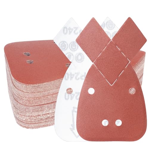 PMIQSA 100 Stück 240 Körnung Mouse Schleifpapier Maus Detail Schleifblätter 93x168mm Schleifdreiecke Klett für Black und Decker Detail Palm Sander PMIQSA 100 Stück 240 Körnung Mouse Schleifpapier Maus Detail Schleifblätter 93x168mm Schleifdreiecke Klett für Black und Decker Detail Palm Sander von PMIQSA