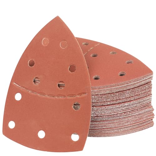 PMIQSA 100 Stück 320 Körnung Deltaschleifer Schleifpapier Klett Schleifdreiecke Schleifpads 152x105mm Multischleifer Schleifpapier für Holz Beton Metal Dreieckschleifer PMIQSA 100 Stück 320 Körnung Deltaschleifer Schleifpapier Klett Schleifdreiecke Schleifpads 152x105mm Multischleifer Schleifpapier für Holz Beton Metal Dreieckschleifer von PMIQSA