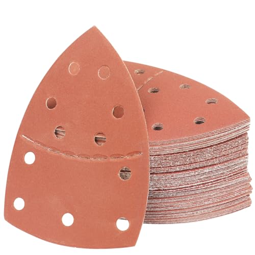 PMIQSA 100 Stück 400 Körnung Deltaschleifer Schleifpapier Klett Schleifdreiecke Schleifpads 152x105mm Multischleifer Schleifpapier für Holz Beton Metal Dreieckschleifer PMIQSA 100 Stück 400 Körnung Deltaschleifer Schleifpapier Klett Schleifdreiecke Schleifpads 152x105mm Multischleifer Schleifpapier für Holz Beton Metal Dreieckschleifer von PMIQSA