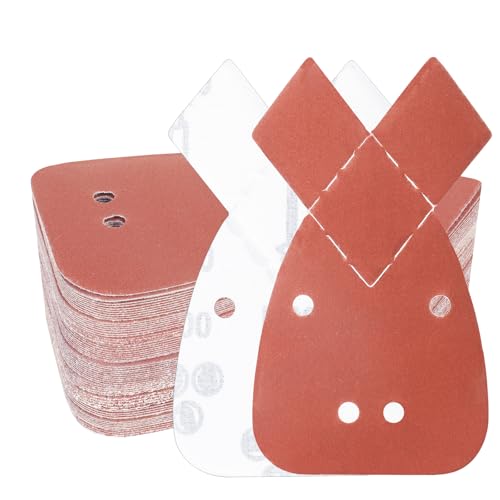 PMIQSA 100 Stück 400 Körnung Mouse Schleifpapier Maus Detail Schleifblätter 93x168mm Schleifdreiecke Klett für Black und Decker Detail Palm Sander PMIQSA 100 Stück 400 Körnung Mouse Schleifpapier Maus Detail Schleifblätter 93x168mm Schleifdreiecke Klett für Black und Decker Detail Palm Sander von PMIQSA