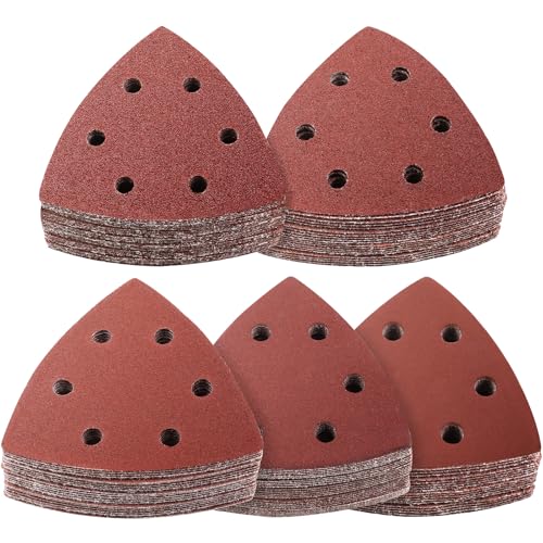 PMIQSA 100 Stück Deltaschleifer Schleifpapier Dreieckschleifer 93x93x93mm Schleifblätter Klett Schleifdreiecke 40/80/120/240/400 Körnung für Deltaschleifer Schleifpapier für Holz Metall PMIQSA 100 Stück Deltaschleifer Schleifpapier Dreieckschleifer 93x93x93mm Schleifblätter Klett Schleifdreiecke 40/80/120/240/400 Körnung für Deltaschleifer Schleifpapier für Holz Metall von PMIQSA