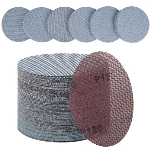 PMIQSA 30 Stück Schleifpapier 150mm Klett, Keramik Schleifgitter 120 körnung schleifscheiben für Exzenterschleifer und Trockenbauschleifer von PMIQSA