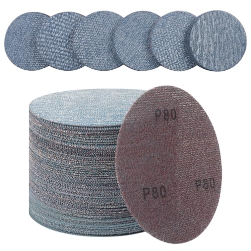 PMIQSA 30 Stück Schleifpapier 150mm Klett, Keramik Schleifgitter 80 körnung schleifscheiben für Exzenterschleifer und Trockenbauschleifer von PMIQSA
