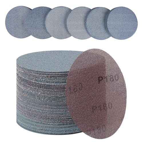 PMIQSA 30 Stück Schleifpapier 150mm Klett, Keramik Schleifgitter180 körnung schleifscheiben für Exzenterschleifer und Trockenbauschleifer von PMIQSA