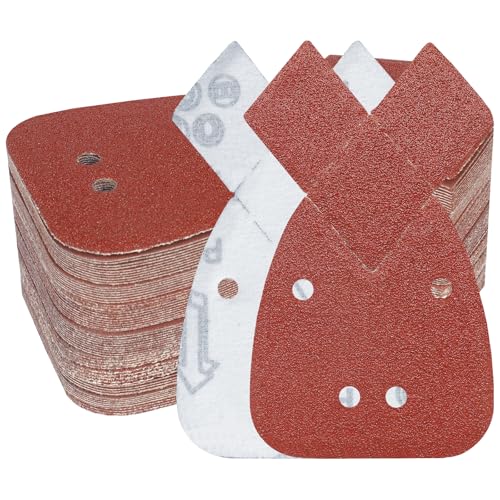 PMIQSA 70 Stück 40 Körnung Mouse Schleifpapier Maus Detail Schleifblätter 93x168mm Schleifdreiecke Klett für Black und Decker Detail Palm Sander PMIQSA 70 Stück 40 Körnung Mouse Schleifpapier Maus Detail Schleifblätter 93x168mm Schleifdreiecke Klett für Black und Decker Detail Palm Sander von PMIQSA