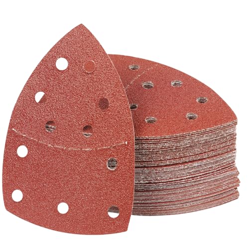 PMIQSA 80 Stück 60 Körnung Deltaschleifer Schleifpapier Klett Schleifdreiecke Schleifpads 152x105mm Multischleifer Schleifpapier für Holz Beton Metal Dreieckschleifer PMIQSA 80 Stück 60 Körnung Deltaschleifer Schleifpapier Klett Schleifdreiecke Schleifpads 152x105mm Multischleifer Schleifpapier für Holz Beton Metal Dreieckschleifer von PMIQSA