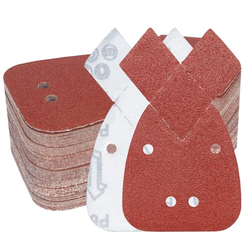 PMIQSA 80 Stück 60 Körnung Mouse Schleifpapier Maus Detail Schleifblätter 93x168mm Schleifdreiecke Klett für Black und Decker Detail Palm Sander PMIQSA 80 Stück 60 Körnung Mouse Schleifpapier Maus Detail Schleifblätter 93x168mm Schleifdreiecke Klett für Black und Decker Detail Palm Sander von PMIQSA