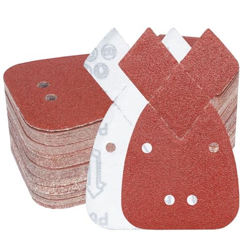 PMIQSA 90 Stück 80 Körnung Mouse Schleifpapier Maus Detail Schleifblätter 93x168mm Schleifdreiecke Klett für Black und Decker Detail Palm Sander PMIQSA 90 Stück 80 Körnung Mouse Schleifpapier Maus Detail Schleifblätter 93x168mm Schleifdreiecke Klett für Black und Decker Detail Palm Sander von PMIQSA