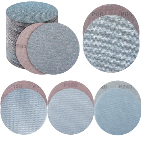 PMIQSA Schleifgitter 125mm Klett, 50 Stück Schleifpapier Netz Keramik Schleifscheibe 60/80/120/180/240 Körnung, für Auto Metall Holz Exzenterschleifer und Trockenbauschleifer PMIQSA Schleifgitter 125mm Klett, 50 Stück Schleifpapier Netz Keramik Schleifscheibe 60/80/120/180/240 Körnung, für Auto Metall Holz Exzenterschleifer und Trockenbauschleifer von PMIQSA