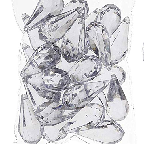 PMLAND Hängende Acrylkristalle 4,4 cm Regentropfen Tropfenform wie Diamantenhochzeit, ca. 37 Stück PMLAND Hängende Acrylkristalle 4,4 cm Regentropfen Tropfenform wie Diamantenhochzeit, ca. 37 Stück von PMLAND