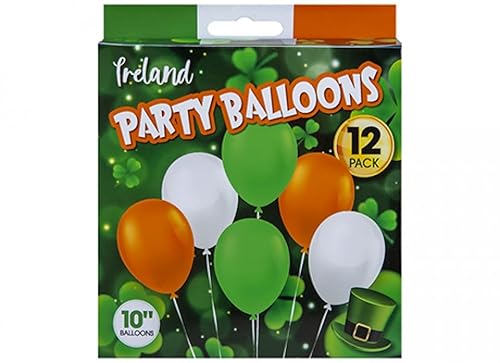 Party-Luftballons mit Irland-Motiv, 25,4 cm, 12 Stück, perfekt für irische Feiern und besondere Anlässe von PMS