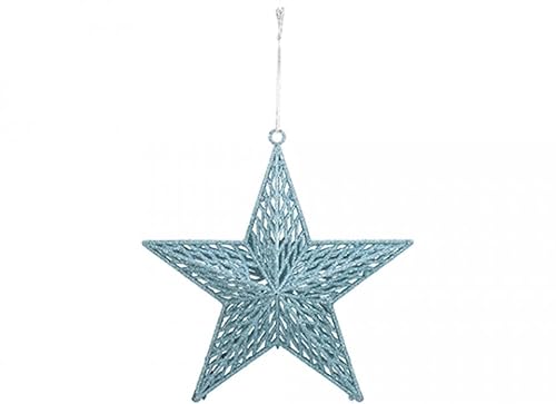 Schillernde, eisblaue hängende 3D-Stern-Dekoration (23 cm) – einzigartiges Polypropylen-Material, perfekt für Heim- und Partydekoration – 1 Stück von PMS