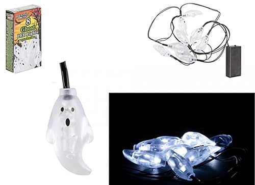 Weiße Farbe Ghost LED-Lichter (8er Set) – atemberaubendes Design, perfekt für Halloween-Dekorationen, Partys und Spukhäuser von PMS