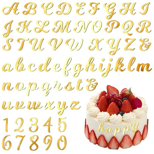 Glitzernde Cupcake-Topper aus Acryl, Alphabet und Zahlen, schimmernde goldene Buchstaben A-Z und Ziffern 0–9, für personalisierte DIY-Kuchendekorationen, perfekt für Hochzeiten, Duschen, Geburtstage Glitzernde Cupcake-Topper aus Acryl, Alphabet und Zahlen, schimmernde goldene Buchstaben A-Z und Ziffern 0–9, für personalisierte DIY-Kuchendekorationen, perfekt für Hochzeiten, Duschen, Geburtstage von PMTFUMY