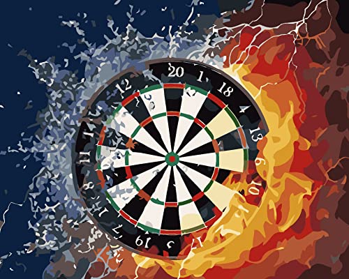 PNDGMCSY DIY Ölmalen nach Zahlen Kit für Erwachsene Anfänger 16x20 Zoll -Wasser-Feuer-Dartscheibe,Zeichnung mit Pinseln Wohnzimmer Dekor Dekorationen Geschenke PNDGMCSY DIY Ölmalen nach Zahlen Kit für Erwachsene Anfänger 16x20 Zoll -Wasser-Feuer-Dartscheibe,Zeichnung mit Pinseln Wohnzimmer Dekor Dekorationen Geschenke von PNDGMCSY