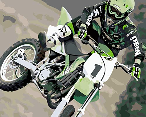 PNDGMCSY Malen nach Zahlen, Set für Erwachsene, Kinder, Anfänger, selber auf Leinwand malen nach Zahlen zur Heimdekoration, Cooles Motocross 40,6 x 50,8 cm PNDGMCSY Malen nach Zahlen, Set für Erwachsene, Kinder, Anfänger, selber auf Leinwand malen nach Zahlen zur Heimdekoration, Cooles Motocross 40,6 x 50,8 cm von PNDGMCSY