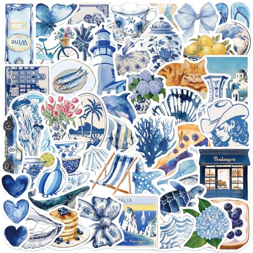 PNGIF Blaue Aesthetic Stickers 50 Stück, Wasserfeste Graffiti Vintage Fantasy Aufkleber für Koffer MacBook Laptop Journal Scrapbook Kindle Kühlschrank Skateboard Fahrrad PNGIF Blaue Aesthetic Stickers 50 Stück, Wasserfeste Graffiti Vintage Fantasy Aufkleber für Koffer MacBook Laptop Journal Scrapbook Kindle Kühlschrank Skateboard Fahrrad von PNGIF