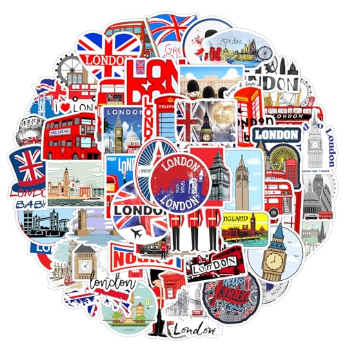 PNGIF London Sticker Set 50 Stück, Graffiti London Aufkleber für Koffer Scrapbook Journal Kindle Skateboard Laptop Motorrad Snowboard, Wasserfeste Anime Sticker für Jugendliche Erwachsene PNGIF London Sticker Set 50 Stück, Graffiti London Aufkleber für Koffer Scrapbook Journal Kindle Skateboard Laptop Motorrad Snowboard, Wasserfeste Anime Sticker für Jugendliche Erwachsene von PNGIF