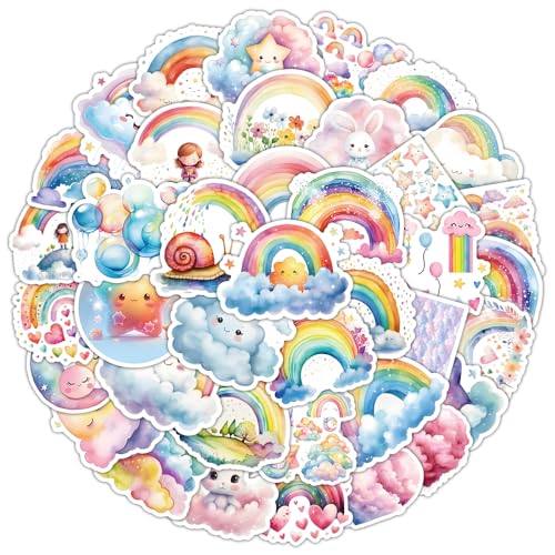PNGIF Regenbogen Sticker 50 Stück, Kawaii Aesthetic Aufkleber für Laptop MacBook Motorrad Helm Journal Kindle Koffer Scrapbook, Wasserfeste Anime Sticker Decals PNGIF Regenbogen Sticker 50 Stück, Kawaii Aesthetic Aufkleber für Laptop MacBook Motorrad Helm Journal Kindle Koffer Scrapbook, Wasserfeste Anime Sticker Decals von PNGIF