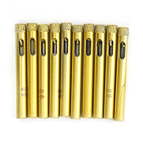 PNMNZTPAP 10 stücke Diamant-Lochsäge Bohrer Gold Granit Keramik Fliesen-Beton-Marmorbohrer 8mm Diamantloch-Bit bisschen PNMNZTPAP 10 stücke Diamant-Lochsäge Bohrer Gold Granit Keramik Fliesen-Beton-Marmorbohrer 8mm Diamantloch-Bit bisschen von PNMNZTPAP