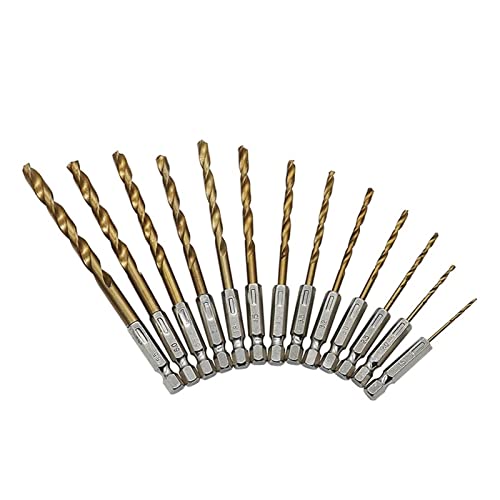 PNMNZTPAP 13pcs / Lot. HSS. Hochgeschwindigkeits-Stahl-beschichteter Bohrer-Set 1/4 Hex-Schaft 1.5-6,5 mm bisschen PNMNZTPAP 13pcs / Lot. HSS. Hochgeschwindigkeits-Stahl-beschichteter Bohrer-Set 1/4 Hex-Schaft 1.5-6,5 mm bisschen von PNMNZTPAP