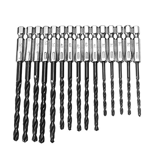 PNMNZTPAP 15 stücke 3-5mm. HSS. Twist Bohrer Set 1/4 Zoll Sechskant Schaft High Speed Steel Bohrer Bits bisschen PNMNZTPAP 15 stücke 3-5mm. HSS. Twist Bohrer Set 1/4 Zoll Sechskant Schaft High Speed Steel Bohrer Bits bisschen von PNMNZTPAP