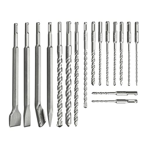 PNMNZTPAP 17 stücke Elektrische Hammer Bohrer Set Meißel SDS. Plus-Schlag-Rotationsbeton-Mauerwerk-Nuten-Tool bisschen PNMNZTPAP 17 stücke Elektrische Hammer Bohrer Set Meißel SDS. Plus-Schlag-Rotationsbeton-Mauerwerk-Nuten-Tool bisschen von PNMNZTPAP