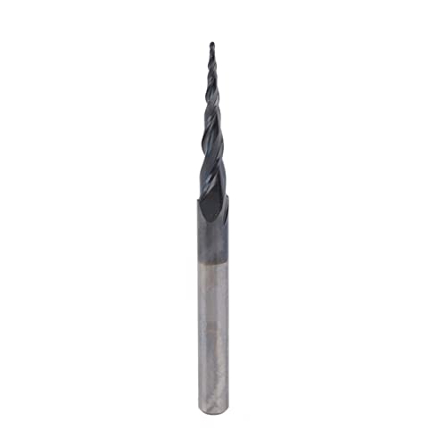 PNMNZTPAP 5pcs / Lot. R0,5 * D6 * 30,5 * 75L * 2F Massivkarbid 6mm Kugelase-Kegel-Kegel-Endfräser-Router-Bits CNC-Kegel-Holz-Metall-Frässchneider Cutter von PNMNZTPAP