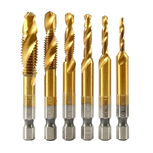 PNMNZTPAP 6 stücke M3-M10. Metrisches Faden Praktisch. HSS. Bohr- und Tap-Bits Set 1/4 "Hex-Schaft bisschen PNMNZTPAP 6 stücke M3-M10. Metrisches Faden Praktisch. HSS. Bohr- und Tap-Bits Set 1/4 "Hex-Schaft bisschen von PNMNZTPAP