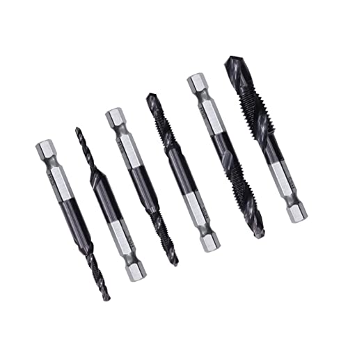 PNMNZTPAP 6 stücke. M3-M10. Kombinationsbohrarmhahn Set 1/4 Zoll Hexadezimal HSS-CO-Kobalt bisschen PNMNZTPAP 6 stücke. M3-M10. Kombinationsbohrarmhahn Set 1/4 Zoll Hexadezimal HSS-CO-Kobalt bisschen von PNMNZTPAP