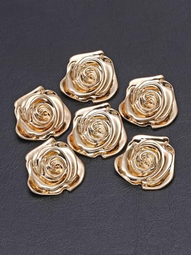 POABXYHD 10/25 Stück 30 mm exquisite glänzende Rosen-Knöpfe, handgenähtes Zubehör für Kleidung, Gepäck und Geschenkboxen POABXYHD 10/25 Stück 30 mm exquisite glänzende Rosen-Knöpfe, handgenähtes Zubehör für Kleidung, Gepäck und Geschenkboxen von POABXYHD