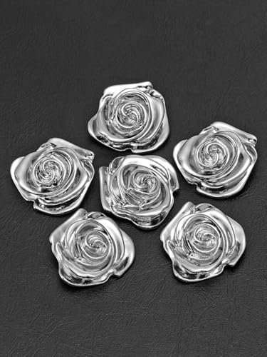 POABXYHD 10/25 Stück 30 mm exquisite glänzende Rosen-Knöpfe, handgenähtes Zubehör für Kleidung, Gepäck und Geschenkboxen POABXYHD 10/25 Stück 30 mm exquisite glänzende Rosen-Knöpfe, handgenähtes Zubehör für Kleidung, Gepäck und Geschenkboxen von POABXYHD