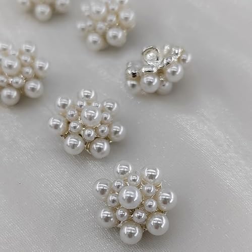 POABXYHD 10 Stück 18 mm Perlenschaft Knöpfe für Kleidung, neues Design, Blume, Mode, Nähknöpfe, Zubehör, DIY von POABXYHD