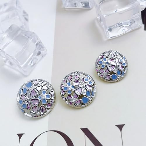POABXYHD 20 Stück hohle Blumenförmige Diamant-eingelegte Metallknöpfe für Kleidung, Damenmantel, Kleidung, Nähzubehör POABXYHD 20 Stück hohle Blumenförmige Diamant-eingelegte Metallknöpfe für Kleidung, Damenmantel, Kleidung, Nähzubehör von POABXYHD